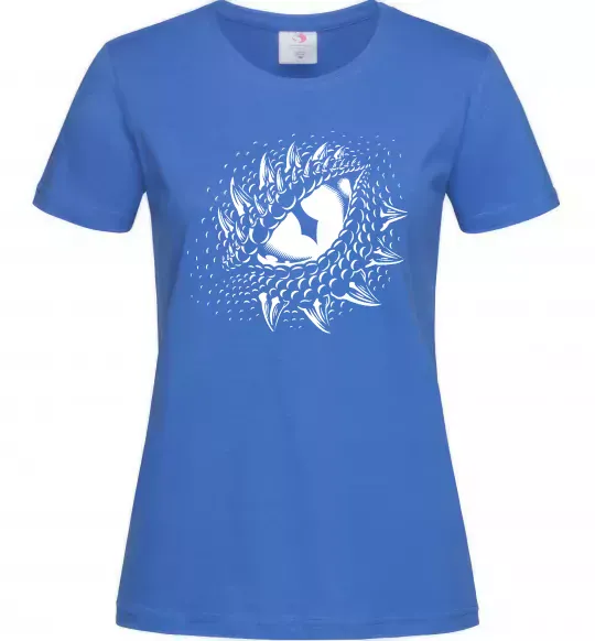 Жіноча футболка Dragon eye Яскраво-синій фото