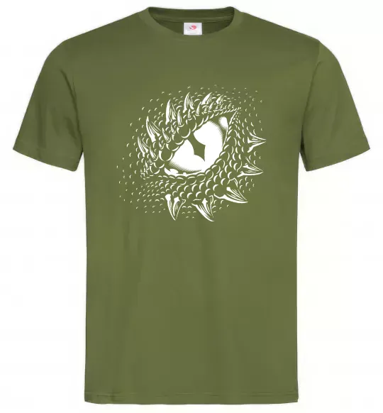 Мужская футболка Dragon eye Оливковый фото