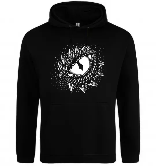 Чоловіча толстовка (худі) Dragon eye Чорний фото