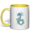 Чашка с цветной ручкой Air dragon Солнечно желтый фото
