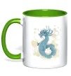 Чашка с цветной ручкой Air dragon Лаймовый фото