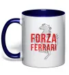 Чашка с цветной ручкой Forza ferrari Глубокий темно-синий фото