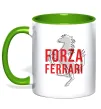 Чашка с цветной ручкой Forza ferrari Лаймовый фото