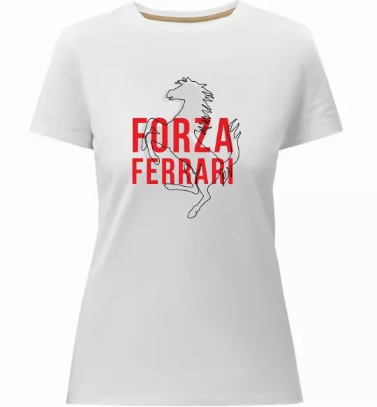 Женская премиум футболка Forza ferrari Белый фото