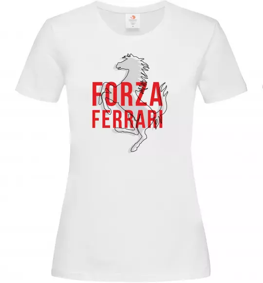 Женская футболка Forza ferrari Белый фото