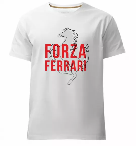 Мужская премиум футболка Forza ferrari Белый фото