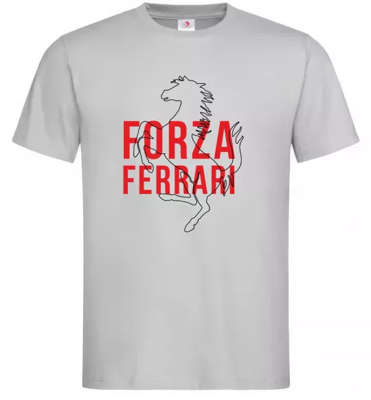 Мужская футболка Forza ferrari Серый фото