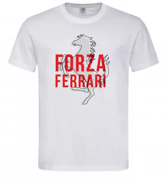 Мужская футболка Forza ferrari Белый фото
