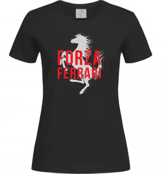 Женская футболка Forza ferrari Черный фото