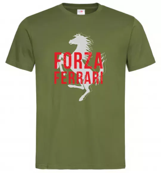 Мужская футболка Forza ferrari Оливковый фото