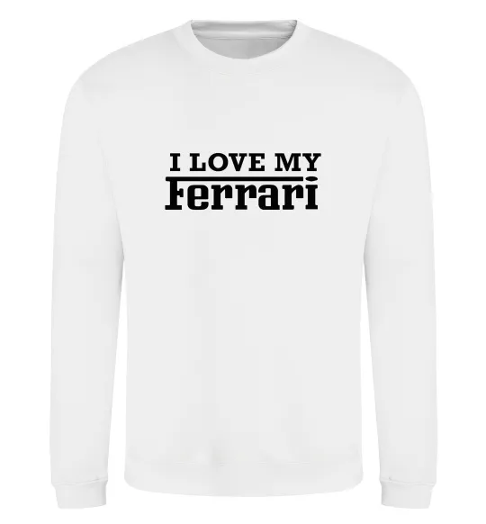 Світшот I love my ferrari Білий фото