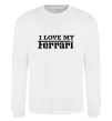 Світшот I love my ferrari Білий фото