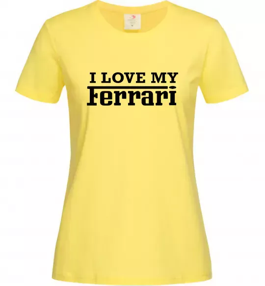 Жіноча футболка I love my ferrari Лимонний фото