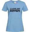 Жіноча футболка I love my ferrari Блакитний фото