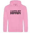 Мужская толстовка (худи) I love my ferrari Розовый фото