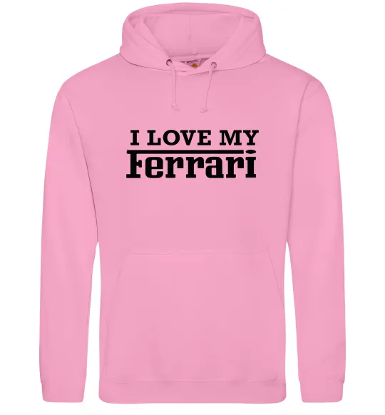 Женская толстовка (худи) I love my ferrari Розовый фото