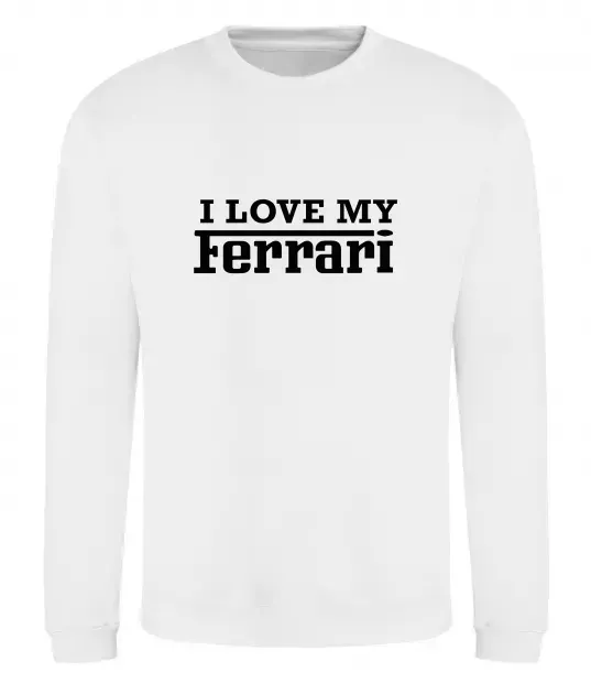 Світшот I love my ferrari Білий фото
