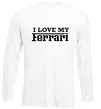 Лонгслив I love my ferrari Белый фото