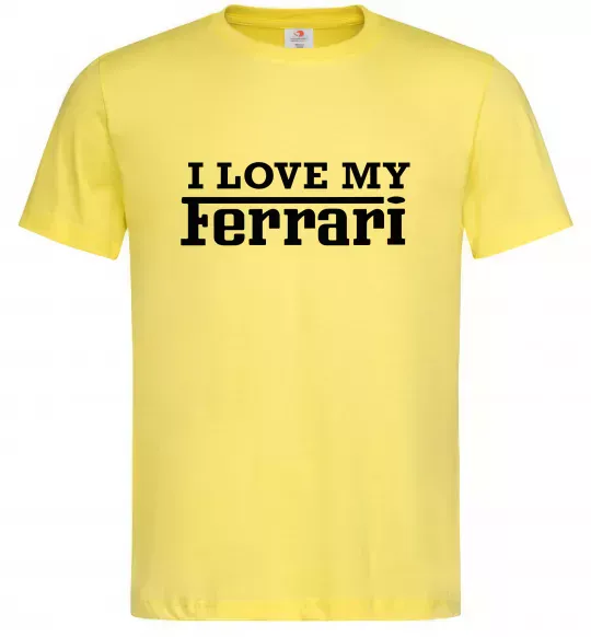 Мужская футболка I love my ferrari Лимонный фото