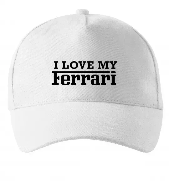 Кепка I love my ferrari Білий фото