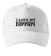 Кепка I love my ferrari Білий фото