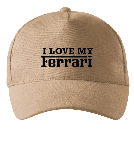 Кепка I love my ferrari Пісочний фото