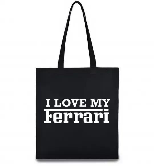 Эко-сумка I love my ferrari Черный фото