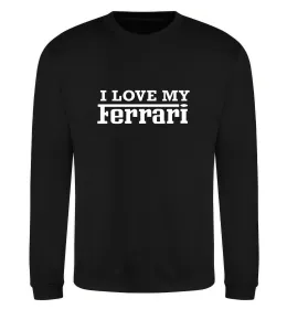 Свитшот I love my ferrari Черный фото