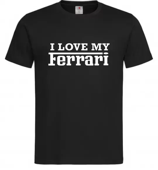 Мужская футболка I love my ferrari Черный фото