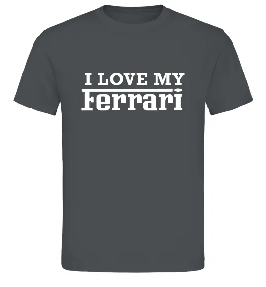 Мужская футболка I love my ferrari Графит фото