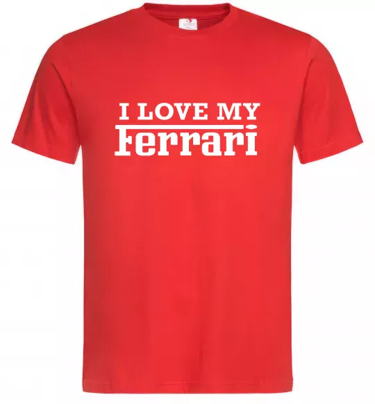 Мужская футболка I love my ferrari Красный фото