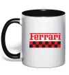 Чашка с цветной ручкой Ferrari Черный фото