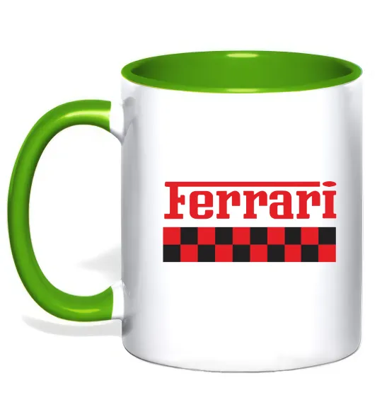 Чашка с цветной ручкой Ferrari Лаймовый фото