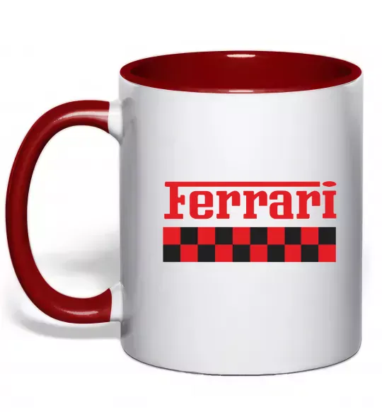 Чашка с цветной ручкой Ferrari Красный фото
