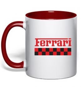 Чашка з кольоровою ручкою Ferrari