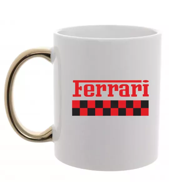 Чашка с цветной ручкой Ferrari Золото фото