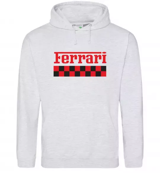 Чоловіча толстовка (худі) Ferrari Сірий меланж фото