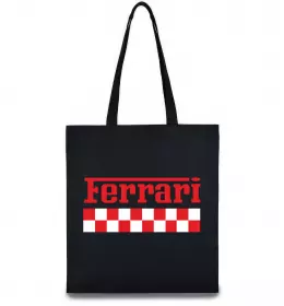 Эко-сумка Real men drive Ferrari Черный фото