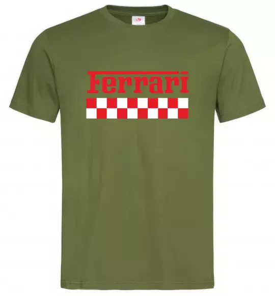 Мужская футболка Ferrari Оливковый фото