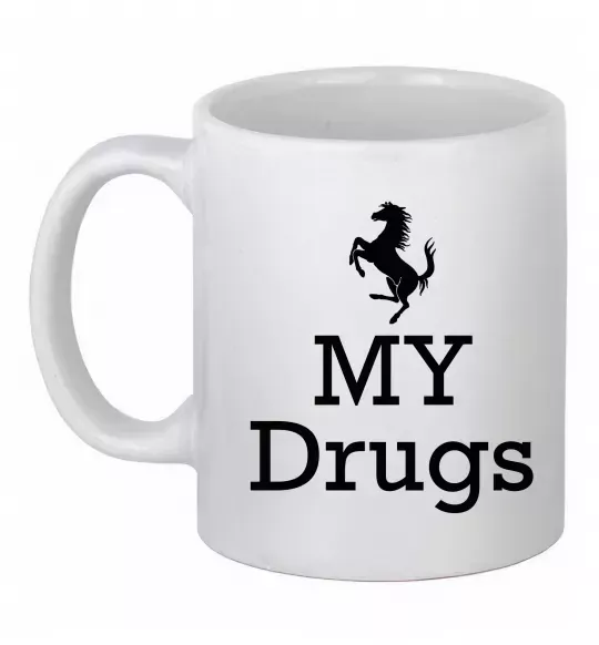 Чашка керамическая Ferrari my drugs Белый фото