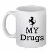Чашка керамическая Ferrari my drugs Белый фото
