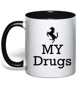 Чашка с цветной ручкой