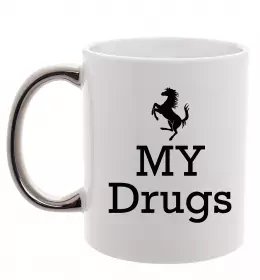 Чашка с цветной ручкой