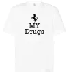 Футболка Оверсайз Ferrari my drugs Белый фото