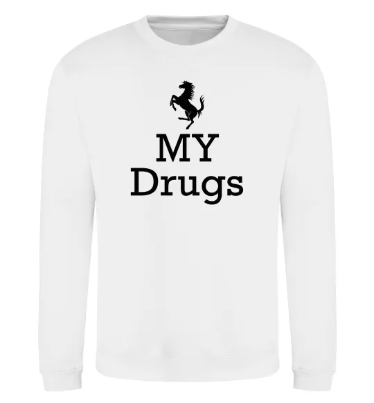 Свитшот Ferrari my drugs Белый фото