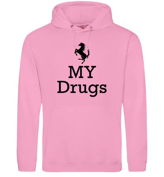 Мужская толстовка (худи) Ferrari my drugs Розовый фото
