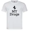 Мужская футболка Ferrari my drugs Белый фото
