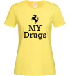 Жіноча футболка Ferrari my drugs Лимонний фото