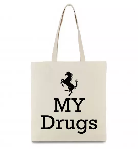 Эко-сумка Ferrari my drugs Бежевый фото