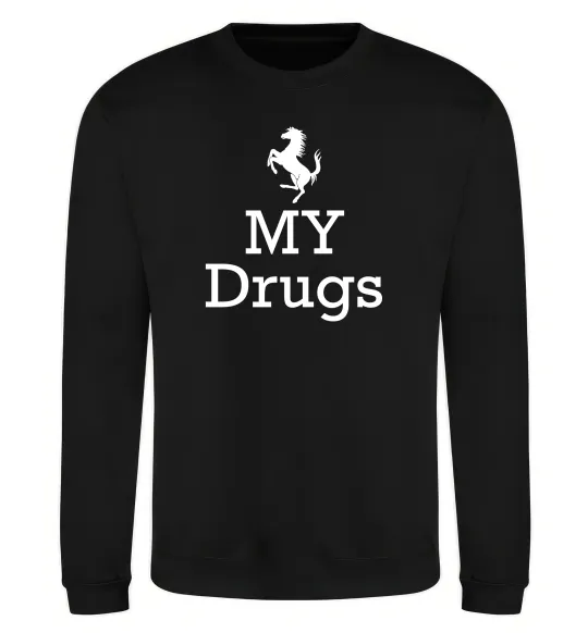 Свитшот Ferrari my drugs Черный фото